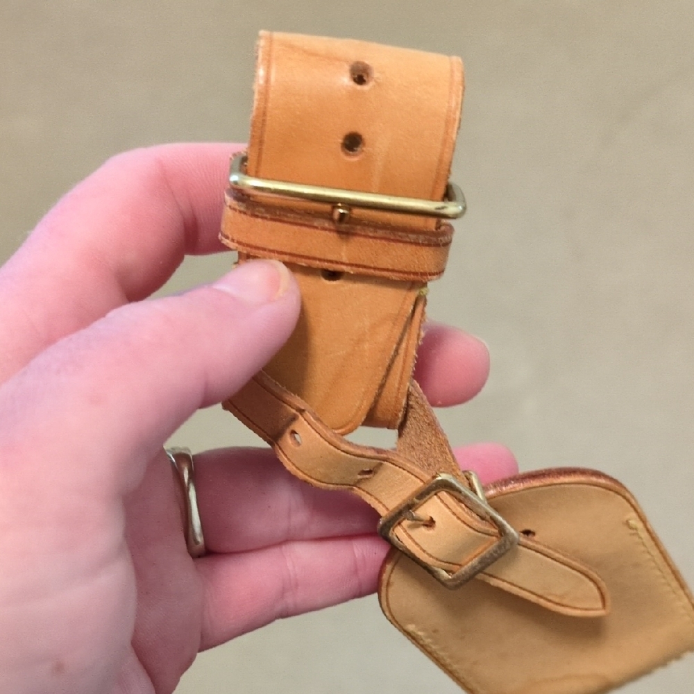 Authentic Louis Vuitton Tan Luggage Travel Bag Tag!! - Picture 4 of 5